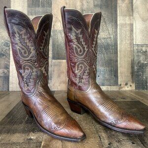 Lucchese N4561 Wingtip 1883 Western Brown Cowboy Boots Womens 8 B